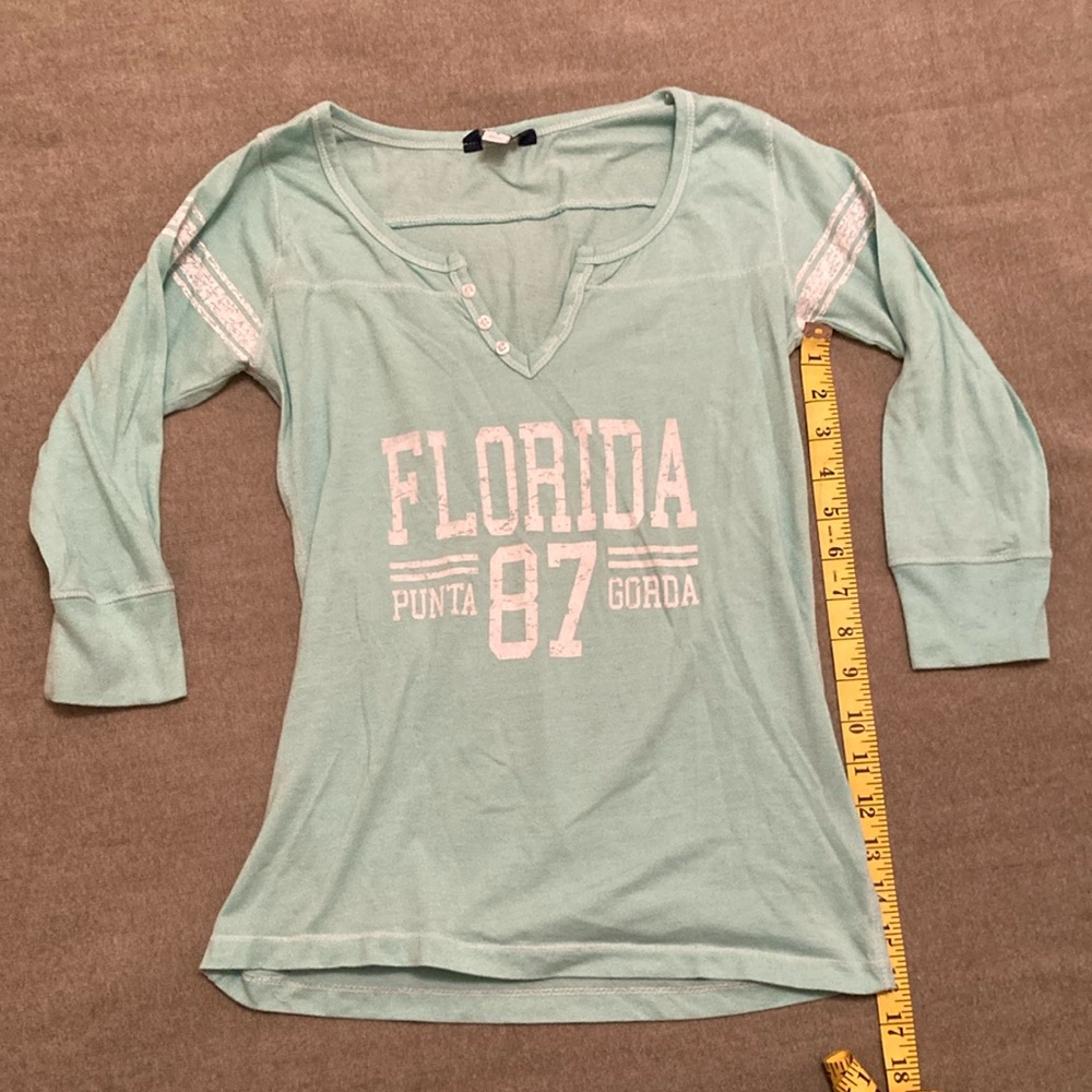 MV Sport small 3/4 sleeve top teal-turquoise hardly worn (Florida)